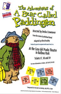Poster for Junior Theatre's 1997 production of The Adventures of a Bear Called Paddington